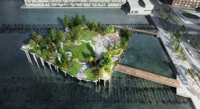 В Нью-Йорке будет построен плавучий парк