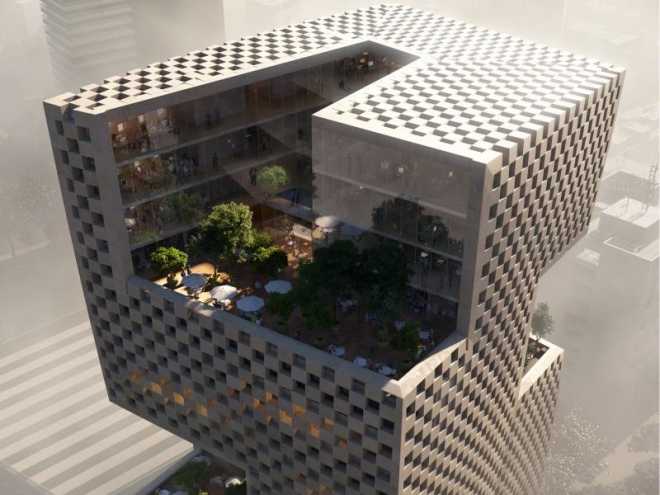 «Шашечки» для банкиров: архитекторы Snøhetta оформят здание ливанской финансовой фирмы как шахматную доску