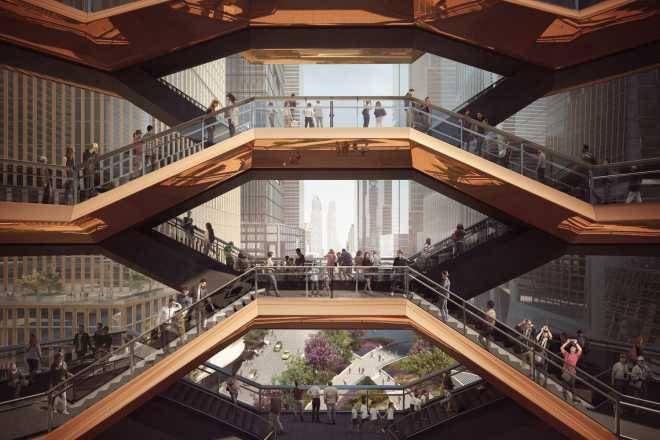 Студия Хезервика построит в Нью-Йорке «Сосуд», образованный бесконечной лестницей