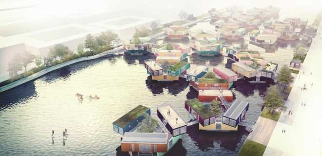 Бьярке Ингельс создал для студентов жилье из плавучих контейнеров 