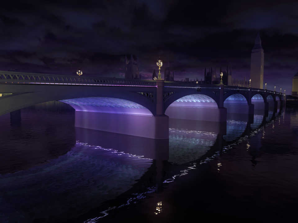 Leo Villareal + Lifschutz Davidson Sandilands одержали победу в лондонском конкурсе проектов архитектурно-художественного освещения реки