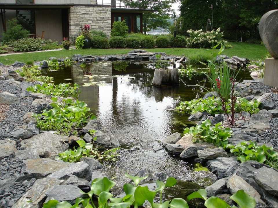 Садовый пруд на дачном участке