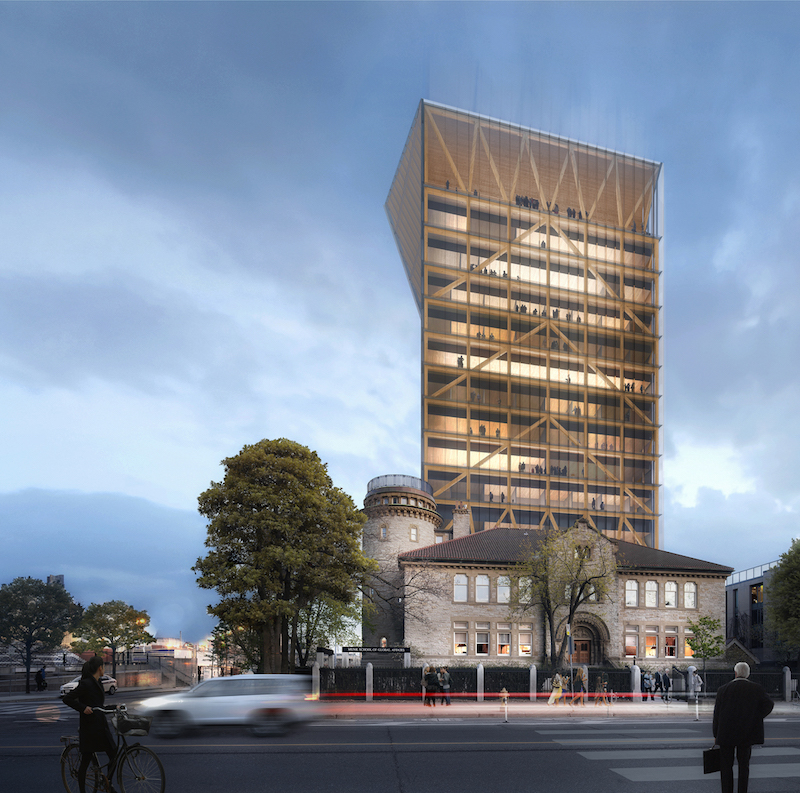 Университет Торонто собирается построить самую высокую деревянно-гибридную башню в Северной Америке